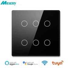 Tuya WiFi Brazil Smart Switch 4/6/8 Gang Wall Light Switch Smart Home Touch Pane