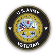 U.S. Army Veteran Sticker Decal - Weatherproof - us vet veterans served service