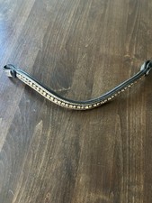 Fascia per sopracciglia Halter Ego in pelle verniciata con cristalli pannocchia