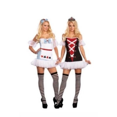 New Tea For Two Reversible Halloween Costume Dreamgirl Alice in Wonderland sz M