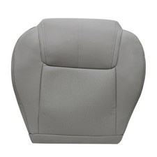 Driver Side Perforated Bottom Microfiber Leather Seat Cover Gray Compatible