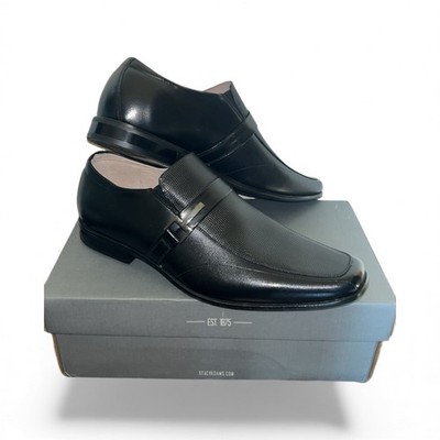 Stacy Adams Wakefield Bike Toe Bit Slip On Shoes Black 20141-001