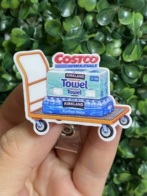 Costco Wholesale Badge Clip Flatbed Card ID Holder. Cashier, Retail Worker Gift