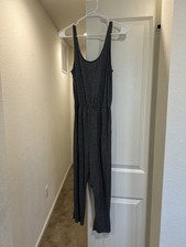 Divided For H M Charcoal Grey Jumpsuit With Pockets And Scoop Neck, Size S