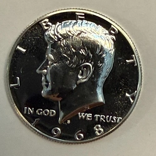 Photo of a 1968-S Kennedy Half Dollar Proof from an eBay listing that sold on Jul 18, 2026