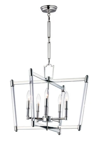 Lucent 18.25" 5-Light Chandelier in Polished Nickel - Picture 2 of 2