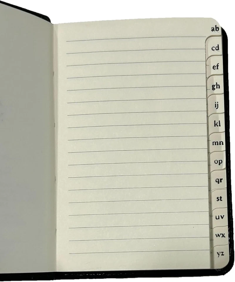 Little Black Book, Pocket-sized Leather Address Book, 3"x5" - Image 4 of 4