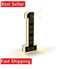 9 Inch Solar Lighted House Numbers for Outside, Light Up Waterproof LED Addre...