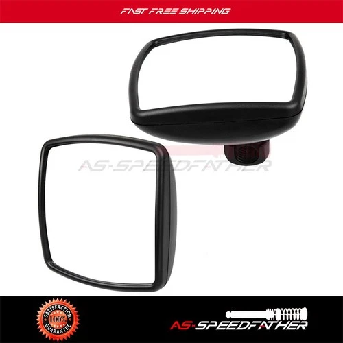 For 02-18 International Durastar 4300 Pairs of Rearview Wide Angle Mirrors Black