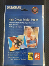 Datasafe High Glossy Inkjet Paper 20 Sheets A6 180g 105mm X 148mm