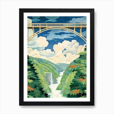 New River Gorge Bridge, West Virgin gerahmtes Wandbild Poster Leinwanddruck Bild