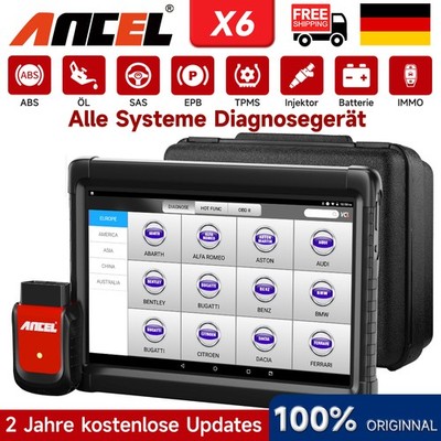 ANCEL X6 Profi Diagnosegerät Auto OBD2 Scanner ALLE SYSTEME Bi-Directional DHL