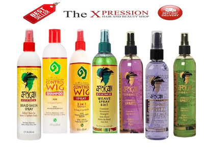 African Essence Wig Care Set Control Spray Glanz Shampoo Next Day UK
