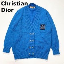 CHRISTIAN DIOR Cardigan Knit Embroidery Vintage M F/S from Japan