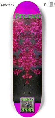 Purplehand Pro  Skate Deck Glow In The Dark.