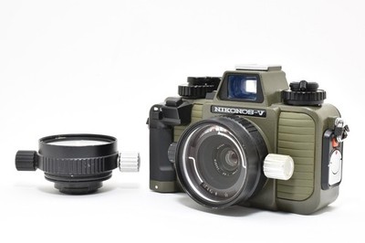 2 Lens [MINT] Nikon Nikonos V Olive Green Film Camera 35mm 28mm  w/Finder JAPAN