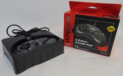 SEGA CD GENESIS 6 Button Arcade Pad In Original Open Box 16 Bit Retro Bit 9 Pin
