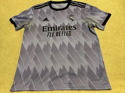 Mens Adidas Emirates Graphic Logo Purple Grey Soccer Jersey. Size Medium.