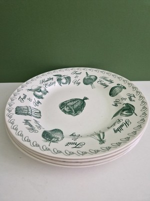 Copeland & Garrett Spode grünes Gemüse 103/4'' Essteller x 4