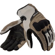 Rev'it Cavern Ventilated Motorcycle Motorbike Textile Gloves - Sand / Black