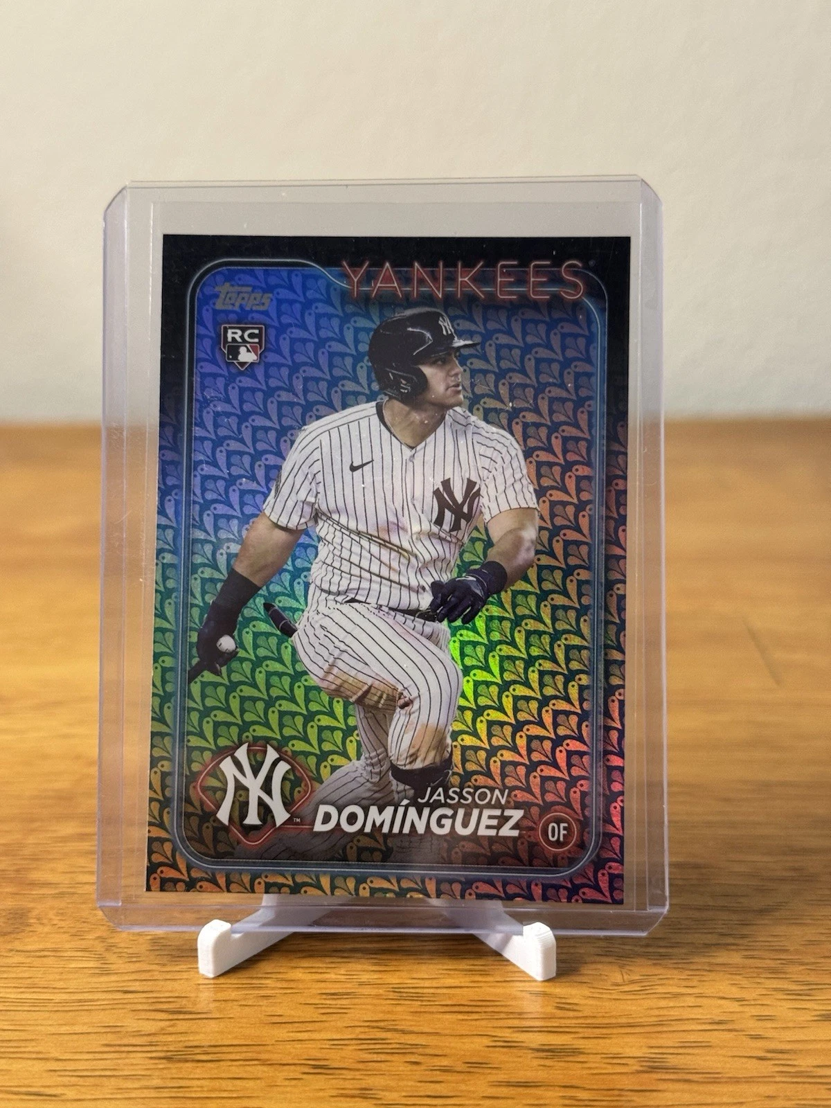 2024 Topps Series 1 Jasson Dominguez #60 Easter Holiday Foil Parallel RC Yankees