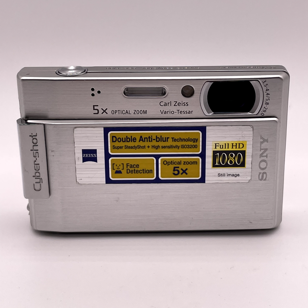 Sony Cyber-shot DSC-T100 8.1MP Digital Camera – Silver – Screen