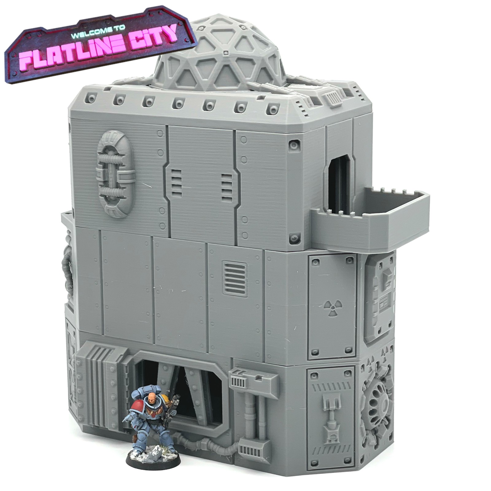 Flatline City Dystopian Villain Layer 3-Storey Building 28mm Wargaming Terrain