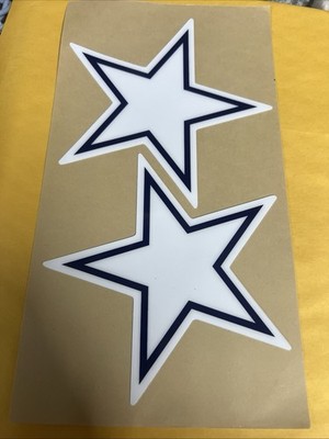 Like Cowboys Full Size Football Helmet Decals White Out!