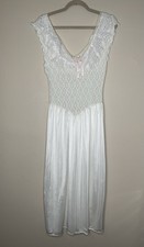 VTG Cinema Etoile Sheer Lace Nightgown Slip Dress Chemise Gown Women Size M