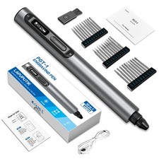 Engraving Pen for Metal Wood Glass Plastic, Engraver Pen with LED Light, 5 Sp...
