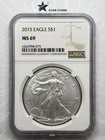 2015 Silver Eagle NGC MS69 (Brown Label)