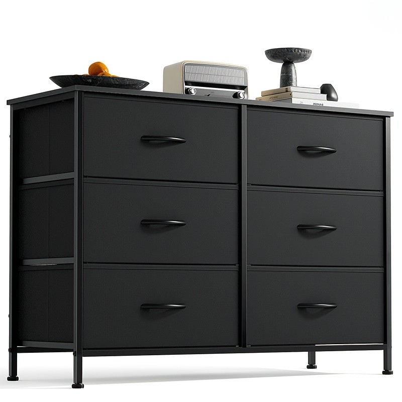 6 Drawer Dresser for Bedroom -Fabric and particle board material