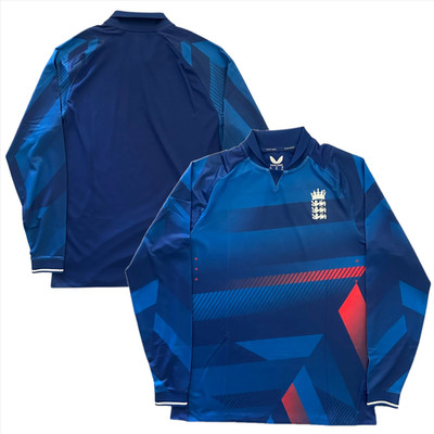 Damen England Cricket Trikot Castore ODI Pro LS Shirt - Neu