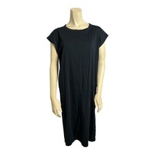Everlane Crew Neck Muscle Tee Midi Dress Black Women's Size M Casual Streetwear