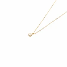 Y1221 agete necklace K18YG 0.05ct 1P diamond yellow gold/SR SH ladies