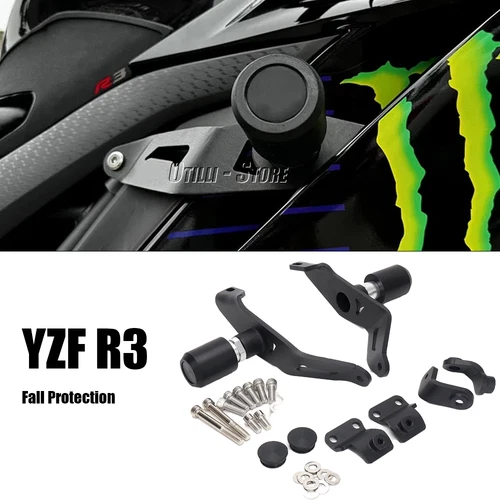 Motorcycle Frame Sliders Crash Protector For Yamaha YZF-R3 YZFR3 2019-2024 2025 - Picture 3 of 11