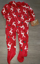 CHRISTMAS BABY SLEEPER size 6/9 month NEW NWT RED DEER TREES 1 PC PAJAMA cute!