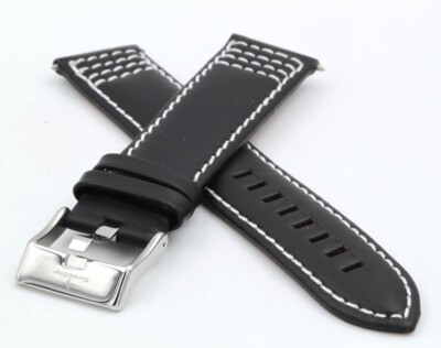 Swissstar Echt-Leder-Uhrenband White Quilting - 21 MM Watch Band