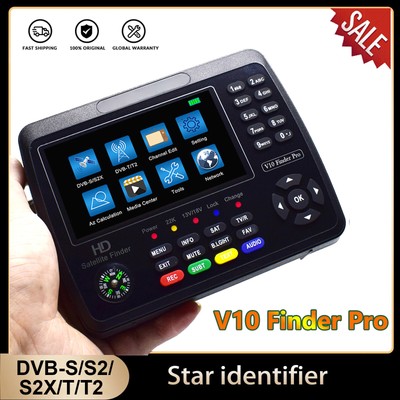 V10 Finder Meter Satellite Finder 1080P Satfinder DVB-S/S2/S2X/T/T2 LCD Display