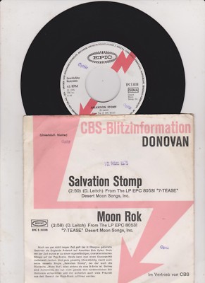 Donovan, Salvation Stomp, Moon Rok, EPIC PR-Copy EPE S 3038, 1975, 7''