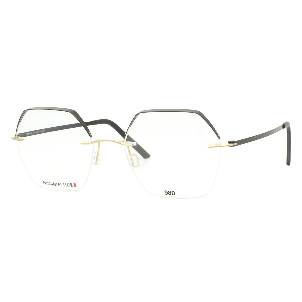 Minima 11C DM2 5006 Black Gold Women's Rimless Titanium Eyeglasses