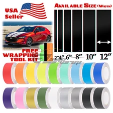 Matte Color Racing Stripes Vinyl Wrap Sticker For Mazda 3 Stripe 25FT / 50FT