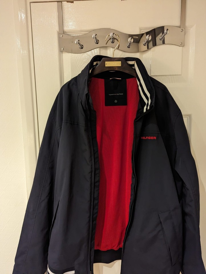 Tommy Hilfiger Men's Navy Waterproof Jacket UK XL Adaptive Regatta