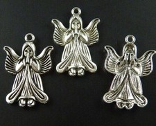 54pcs Tibetan Silver Lovely Angel Charms Pendants Jewelry DIY 35x23x4mm 1881