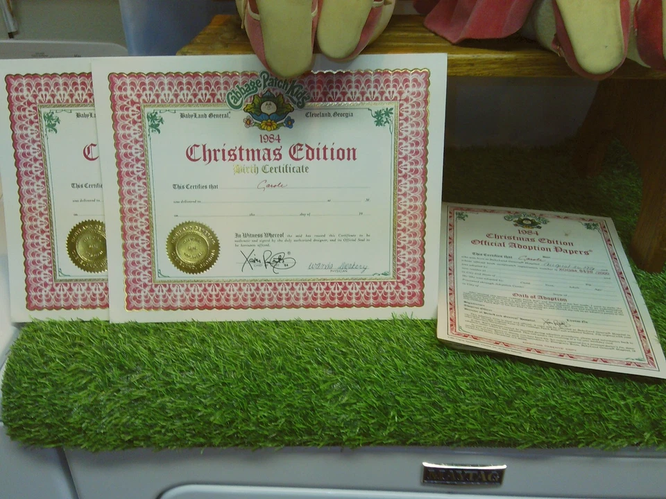 CABBAGE PATCH SOFT SCULPTURE XAVIER ROBERT XMAS TWINS 84 W/PAPERS CAROLLE/CHRIS - Image 2 of 4