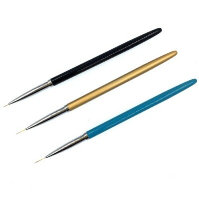 3 Stück Nail Art Pinsel Linie Zeichnung Stift Malerei Liner dünne Pinsel 5,5/9/11 mm UK
