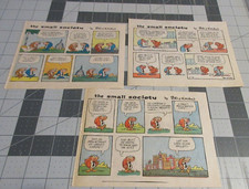 Lot of 3 The Small Society by Brickman Clipped Strips from Sunday comics 1982