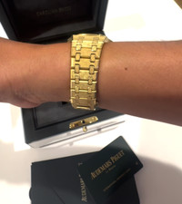 AUDEMARS PIGUET ROYAL OAK CAROLINA BUCCI 15454BA 37MM FROSTED GOLD WOMEN'S WATCH 7