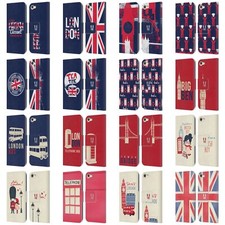HEAD CASE DESIGNS LONDON BEST LEATHER BOOK CASE FOR APPLE iPOD TOUCH MP3