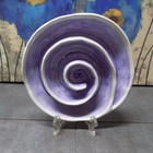 Department 56 Decorative Purple Swirl divided Serving Plate Dips Sauces Olives